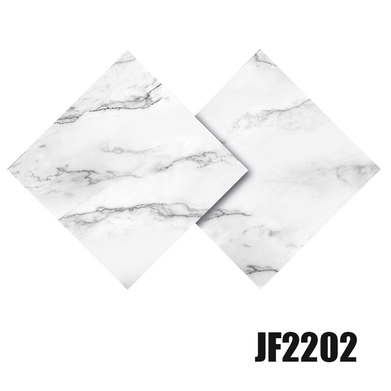 2Pcs Marble Grain Tile Stickers Waterproof Self-Adhesive PVC Wall Floor Stickers Wallpapers for Home Decor 30x30cm QJS S: jf2202