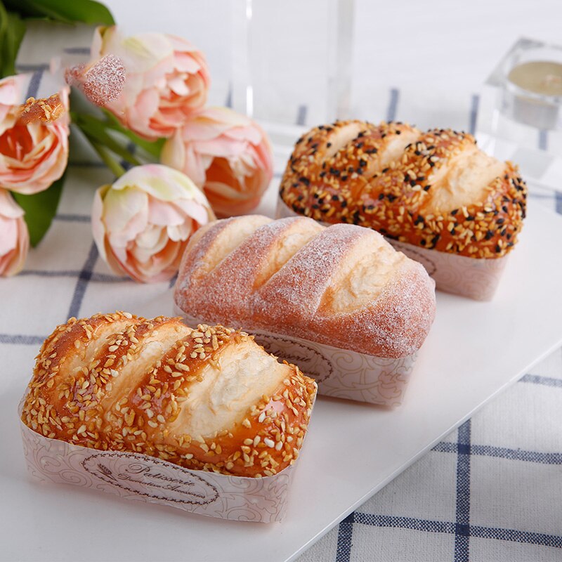 Simulatie Brood Set Nep Taart Nep Zachte Latex Brood Model Simulatie Voedsel Props Nep Voedsel Speelgoed