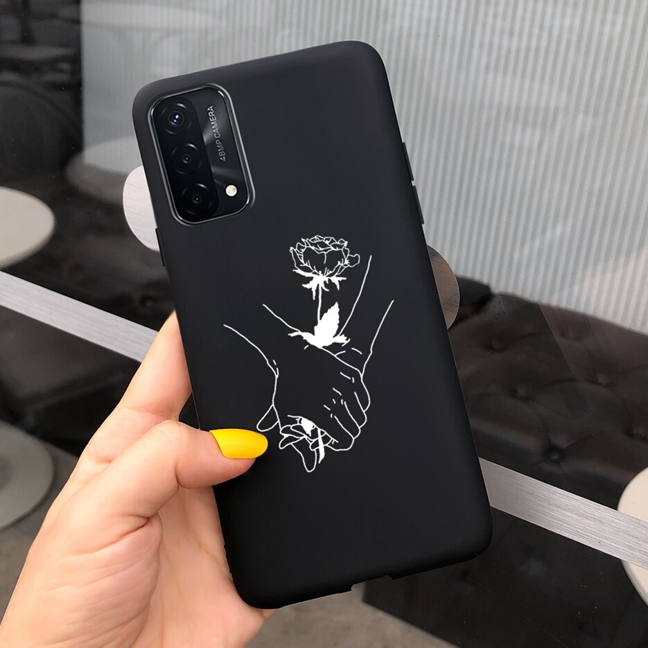 Hübsche mädchen-hülle für oppo reno 6 lite, silikon-Sanft-tpu-hülle, handyhülle für oppo reno 6 lite, reno 6 #39 rückseite 6.43 #39: Schwarz 1134