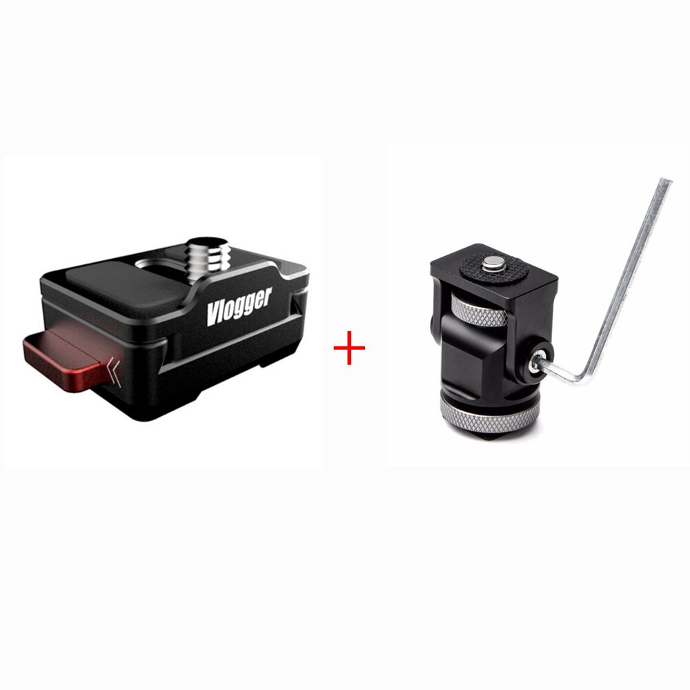 Vlogger Quick Mount System Claw Platform Mounting Base Camera Quick Load Seat Quick Release Splint For Dslr Microphone Monitor: set1