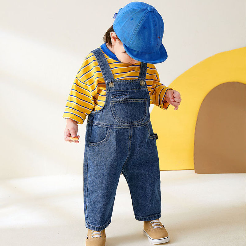 Monos de algodón transpirables para bebé, ropa para niño y niña, pantalones largos, pantalones holgados con tirantes, monos suaves para niño