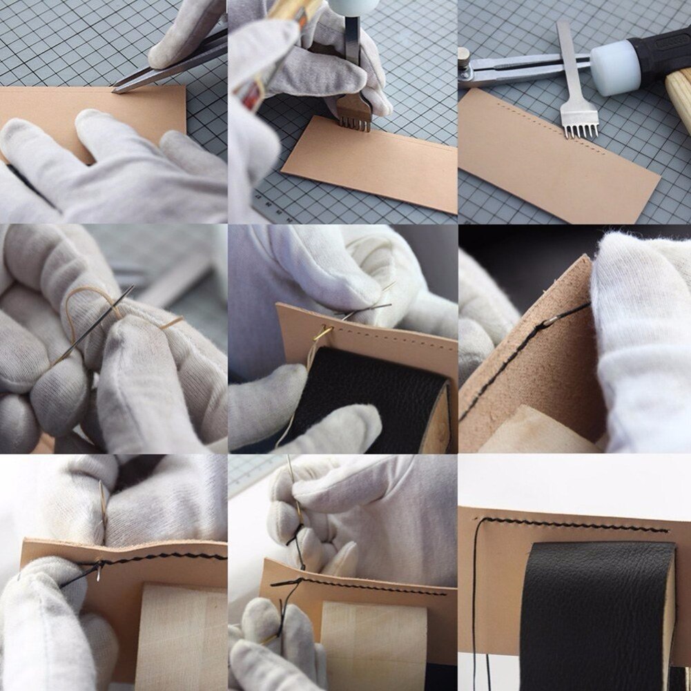 260m 1MM Width 853ft Leather Hand-stitched Braided Flat Wax Thread For Chisel Awl Upholstery Shoes Luggage