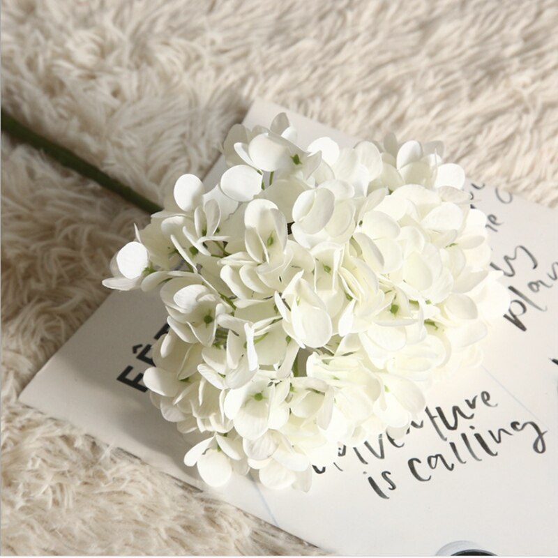 5 kunstige hortensia buketter bryllupsdekorasjon blomster hjem diy innendørs møbler blomsteroppsats fotorekvisita jul: 1