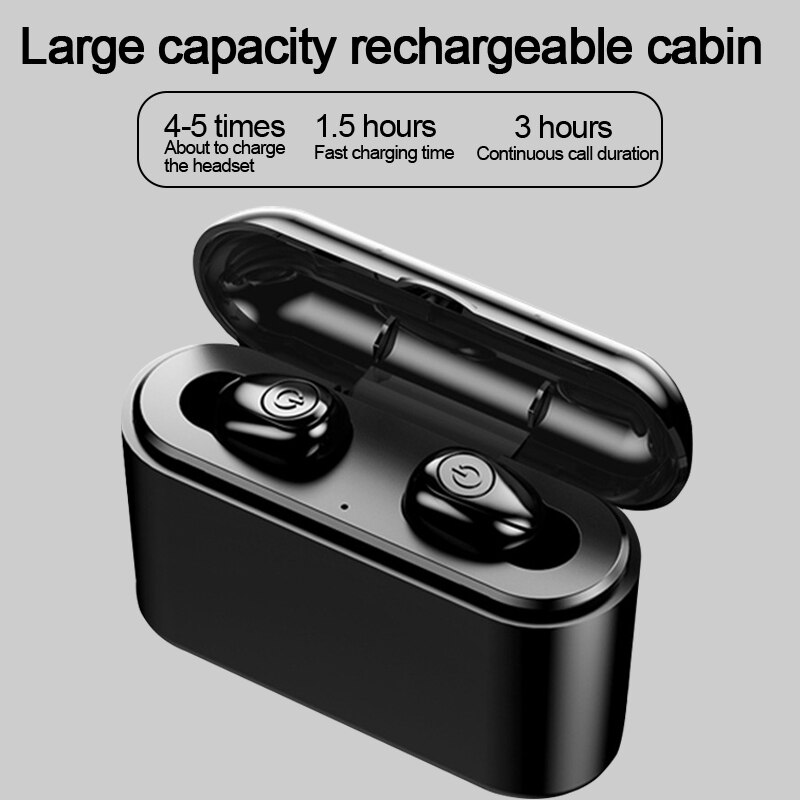 X8 TWS Bluetooth True Wireless écouteurs 5D stéréo écouteurs Mini TWS étanche Headfrees 2200mAh batterie d'alimentation pour téléphones intelligents