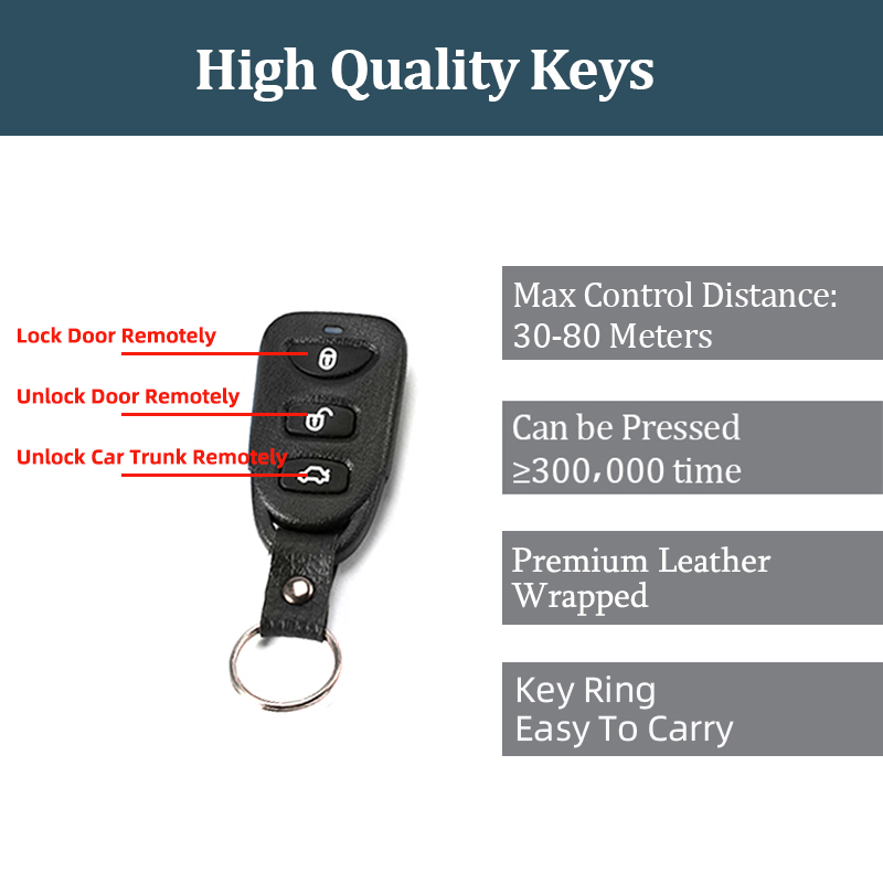 Hippcron Car Alarm System Entry Keyless System Central Locking Auto Remote Central Kit Door Lock APP With Remote Control