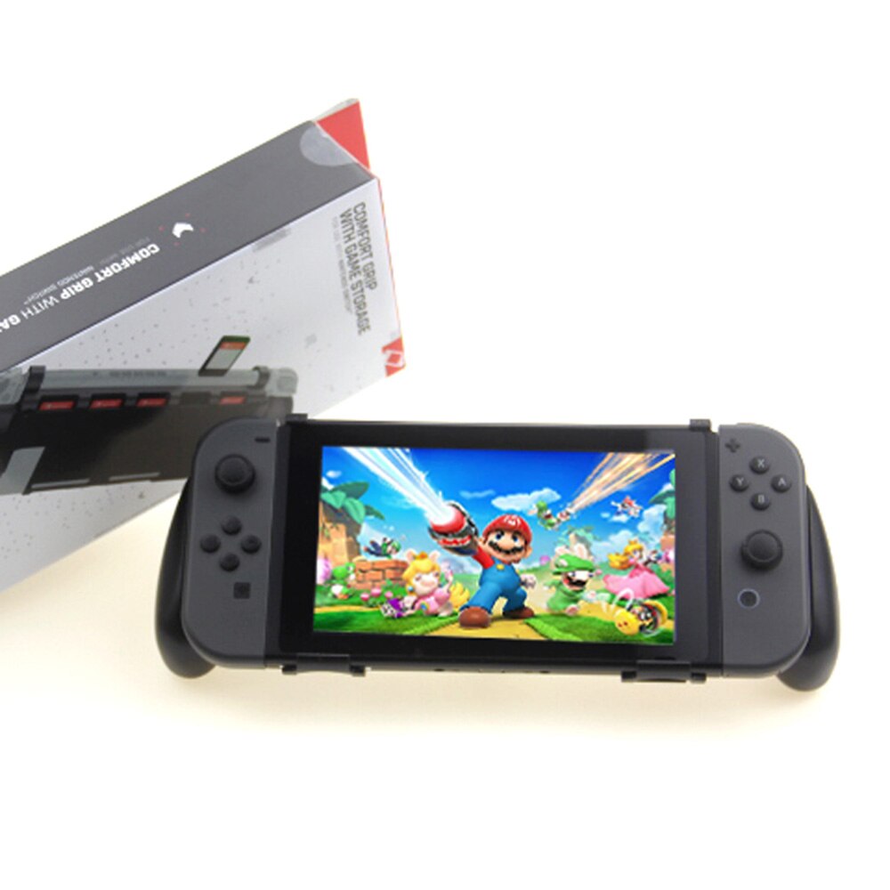 For Nintendo Switch Grip Case with 5 Game Cards Storage Ergonomic Handle Goplay Hand Grip Accessories Especially for Big Hands
