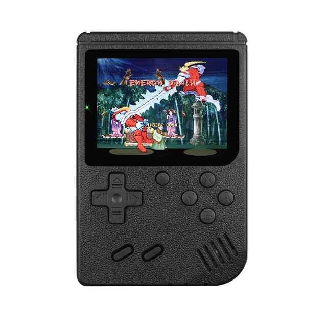 Retro Draagbare Mini Game Spelers 3.0 Inch Handheld Video Game Consoles Av Out Verbinding Tv Hd Screen Twee Spelers Voor jeugd: Black