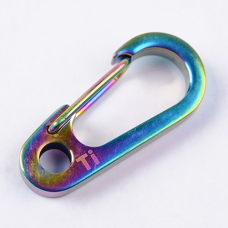 Mini Titanium Karabijnhaak – Sleutelhanger, Klimclip, Voor Outdoor, Wandelen En Vissen (natuurlijk)