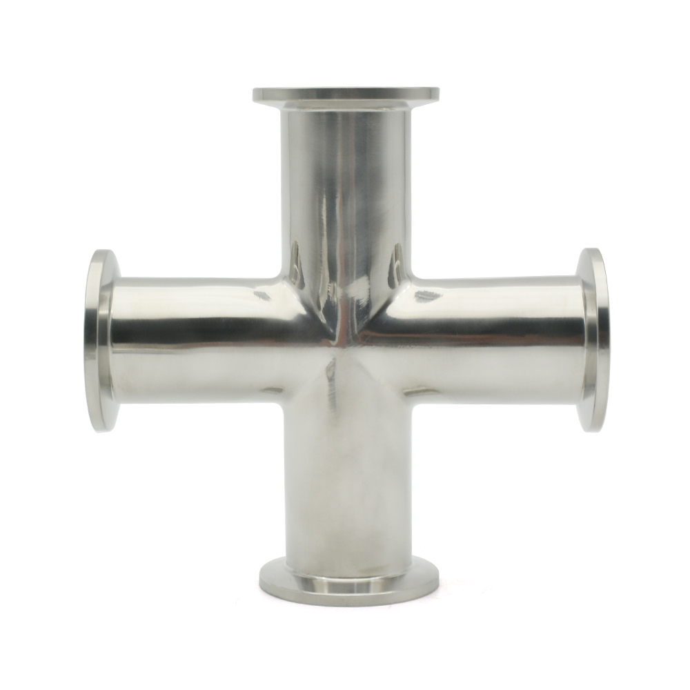 KF16 KF25 KF40 KF50 Vacuum Quick Fit Elbow/tee/four-way 304 Stainless Steel Equal Diameter Flange Joint: black / 16mm