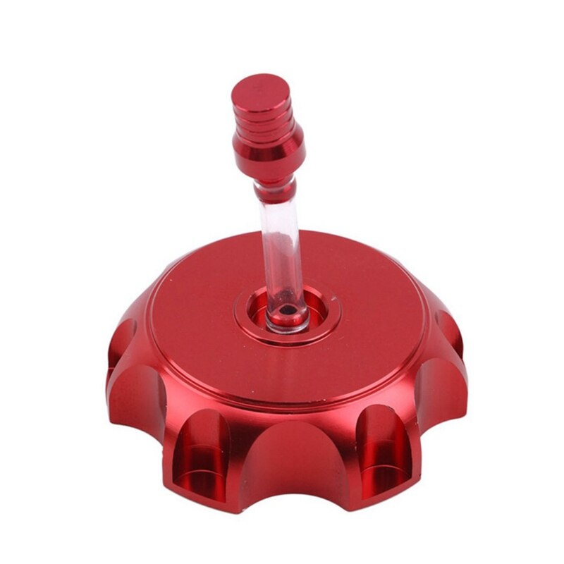 Gas Fuel Petrol Tank Cap Universal CNC Aluminum Motorcycle Accessories Parts for Most Motorcycles: Red