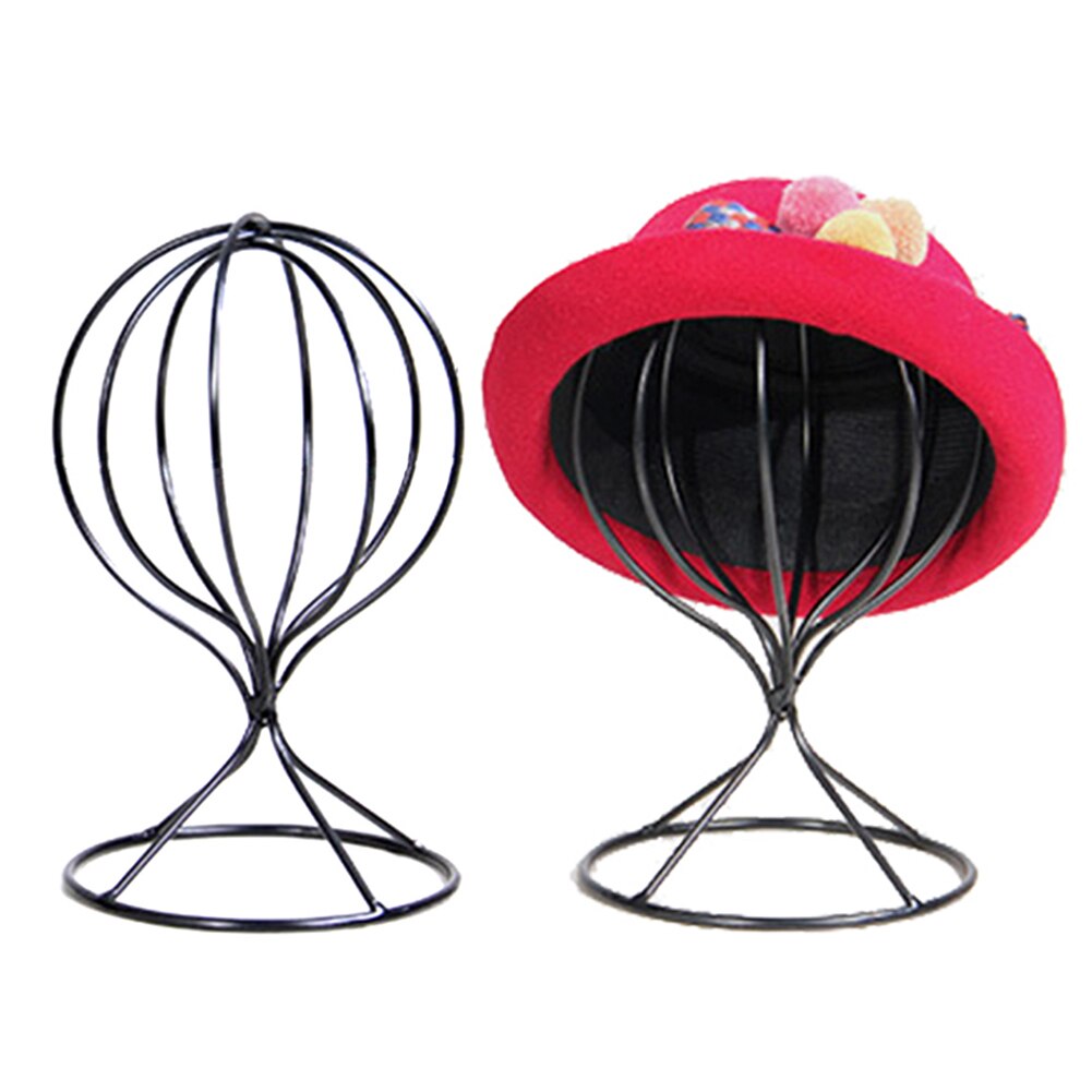 1pc S/L Hollow Balloon Metal Wig Hairpiece Stand Tabletops Decorative Hat Cap Holder Wig Stands wig head with stand