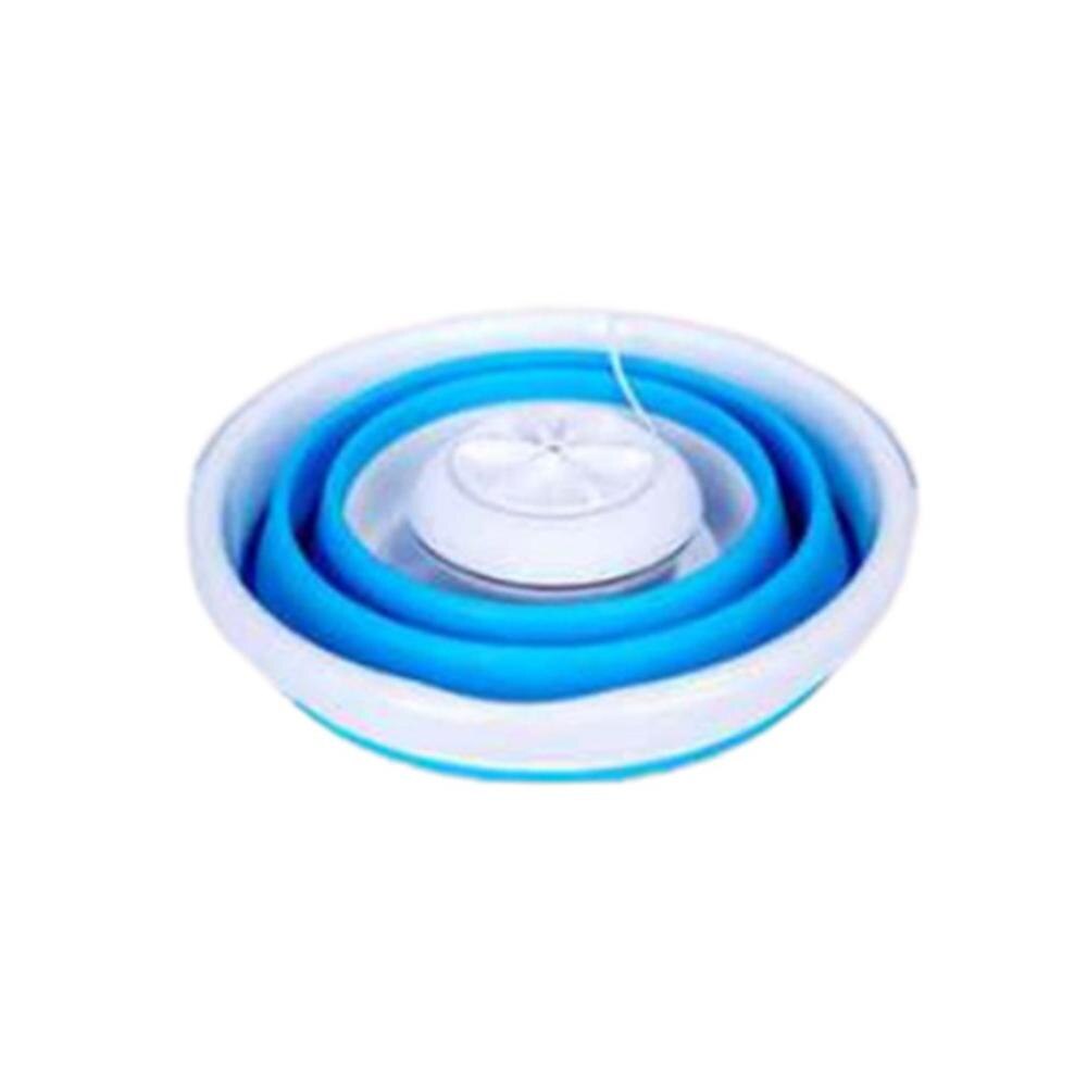 10L Folding Washing Machine Ultrasonic Turbo Mini Washing Machine Mini Socks And Panties Cleaning Artifact: blue