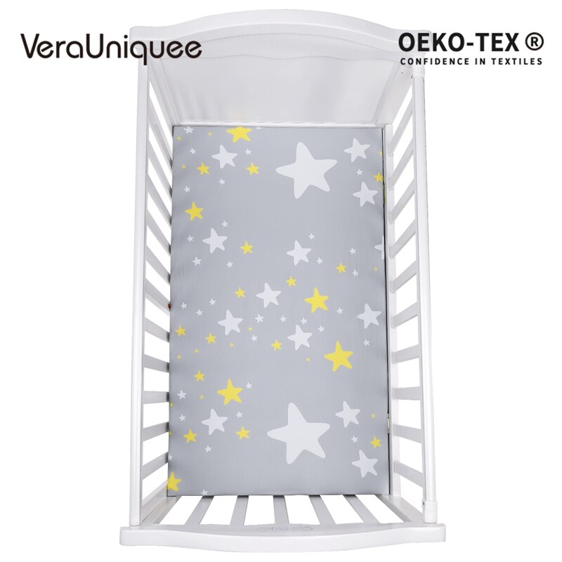 Verauniquee baby lakan 100%  polyester spädbarn baby elastiskt inpassad lakan mjukt andas pojkar lakan för barn sängkläder: Babylakan 7