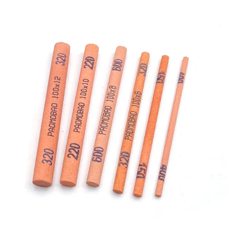 5pcs Round Polishing Oil Stone Fine Grinding Oilstone Strip Sharpening Knife Stone for Knives Kit Metal Alloy Steel Φ3~12mm