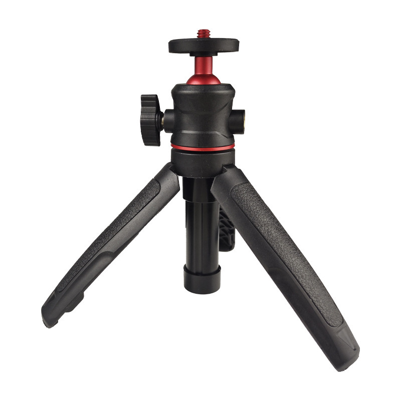 MT-08 Mini trípode de escritorio extensible soporte de fotografía portátil con cabezal de bola Flexible montaje de tornillo de 1/4 pulgadas para Selfie
