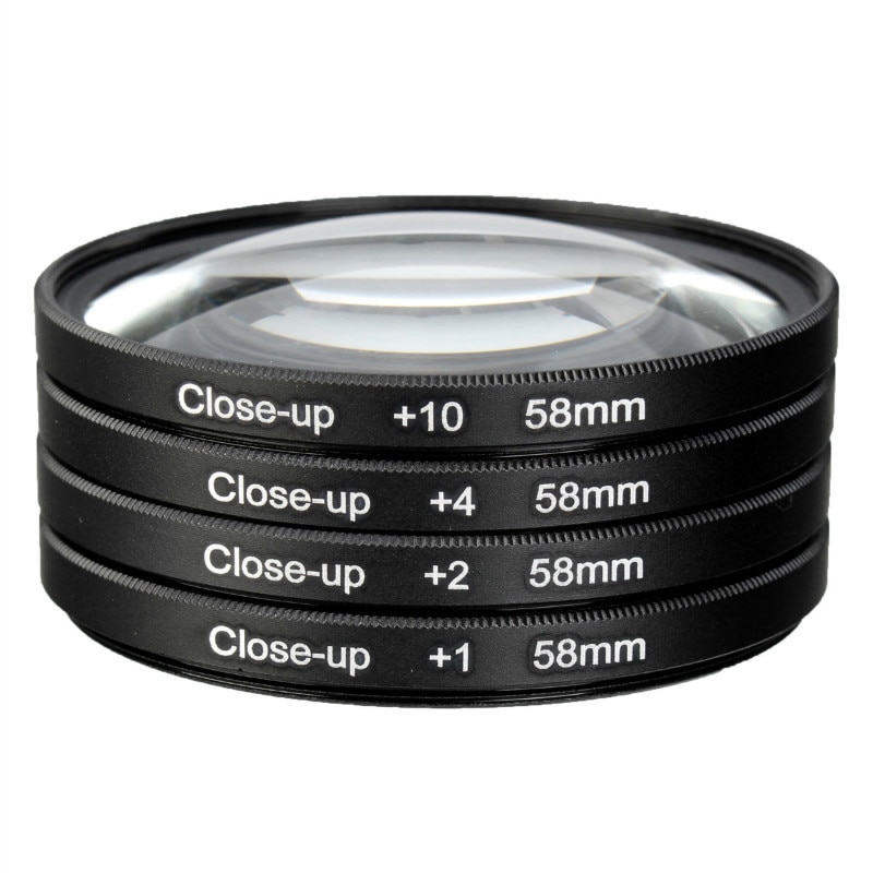 Makro nærbilde objektivfilter  +1+2+4+10 filtersett 46mm 49mm 52mm 55mm 58mm 62mm 67mm 72mm 77mm 82mm til kanon nikon sony-kameraer
