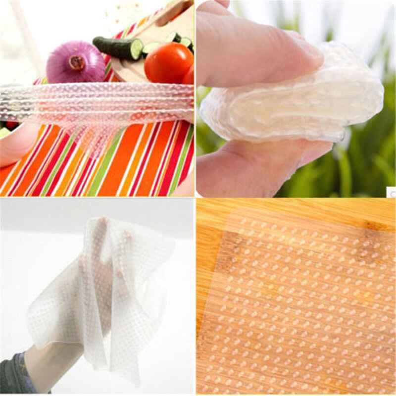 3 Sizes Multifunctional Food Fresh Keeping Saran Wrap Kitchen Tools Reusable Silicone Food Wraps Seal Vacuum Cover Lid Stretch