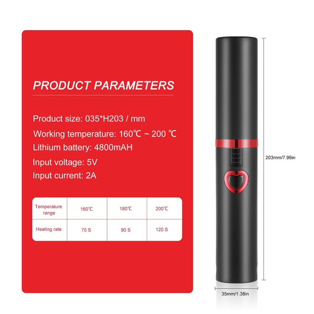 Trådløs mini rettetang usb oppladbart keramisk turmalin rettetang med 3d flytende brett
