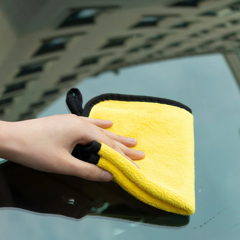 Toalla de microfibra para lavado de coches, 5 uds., 4 tamaños, paño de limpieza y secado, toalla de secado, cuidado del coche, detalles, suministros de toallas para lavado de coches