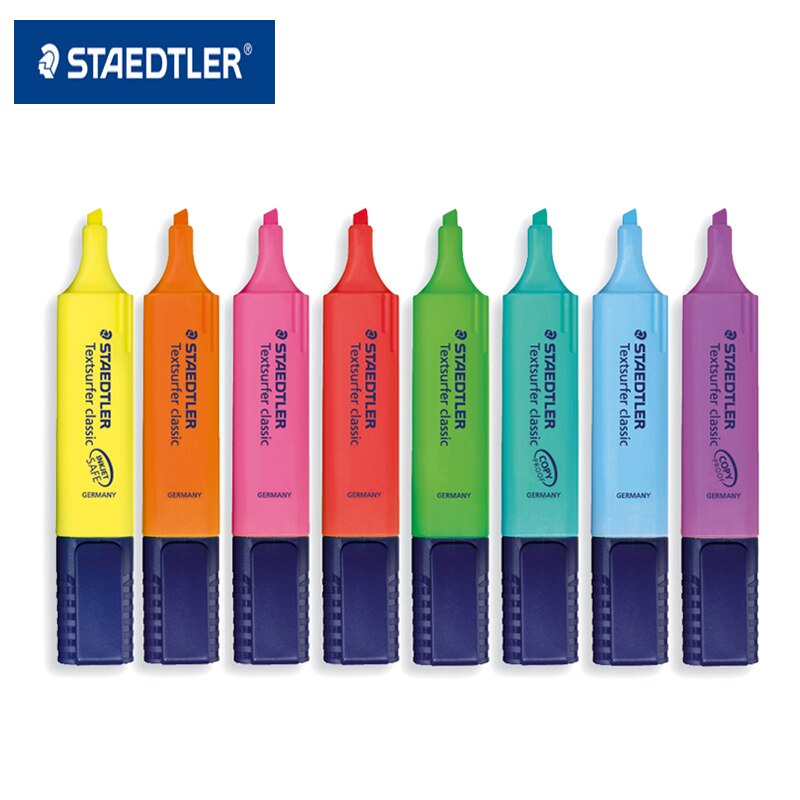 STAEDTLER-resaltador Textsurfer classic, 364, WP4, WP8, bolígrafo de neón absorbente