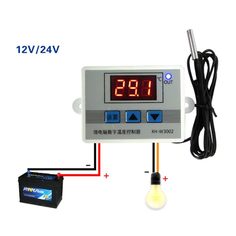 ! 220V Digitale LED Temperatur Regler Thermostat Schalter Sonde Sens