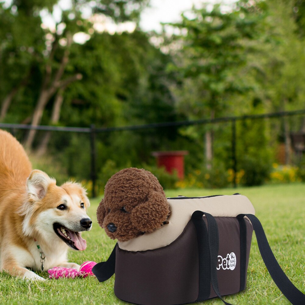 Classic Dog Carrier Cozy Soft Cat Carrier Bag Pet Puppy Cat Handbag Outdoor Travel Dog Bag Plush Puppy Shoulder Carrier Bag