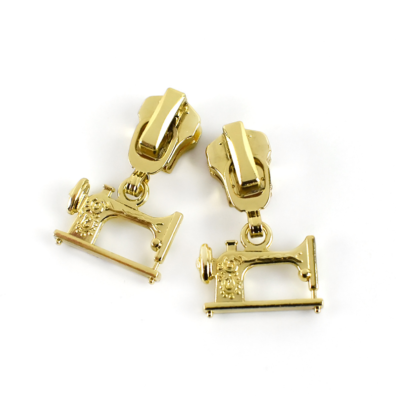 Meetee 10pcs 3# 5# Zipper Sliders for Metal Nylon Resin Zips Garment Repair Zip Head DIY Jacket Sew Zippers Slider Puller Kits: LightGold / No5 / ForResin