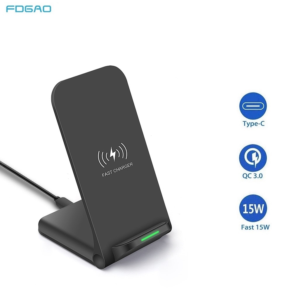 Fdgao 15w qi langaton laturi taitettava pikalatausasemateline iphone 11 pro x xr xs max 8 airpodille 2 pro samsung  s20 s10