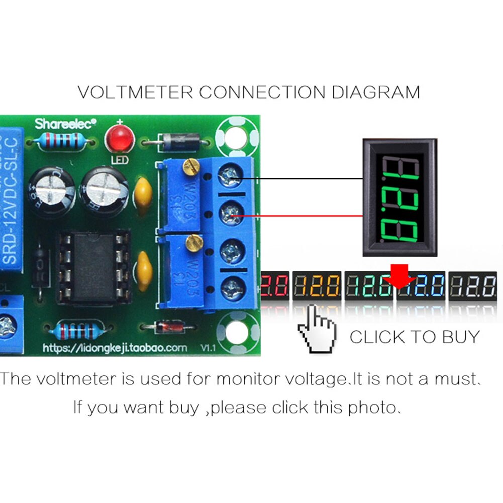 12V DIY Electric Accumulator Controller Storage Battery Stable Intelligent Protection Module Portable Lightweight