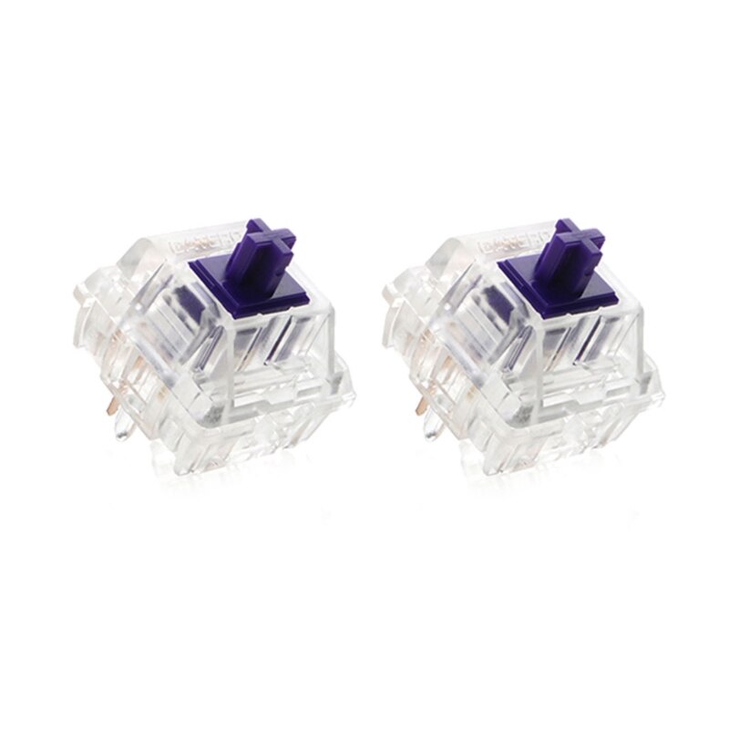 Zealios Tactile V2 Switches MX Style 5pins Mute Purple Linear Switch for Mechanical Keyboard 62g 65g 67g 78g Force: 67g