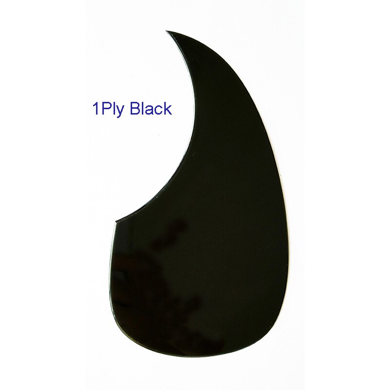 Pleroo Custom Guitar pickgaurd - Great bevelled edge Acoustic Guitar Pickguard Teardrop Shape, Multicolor choice: 1Ply Black