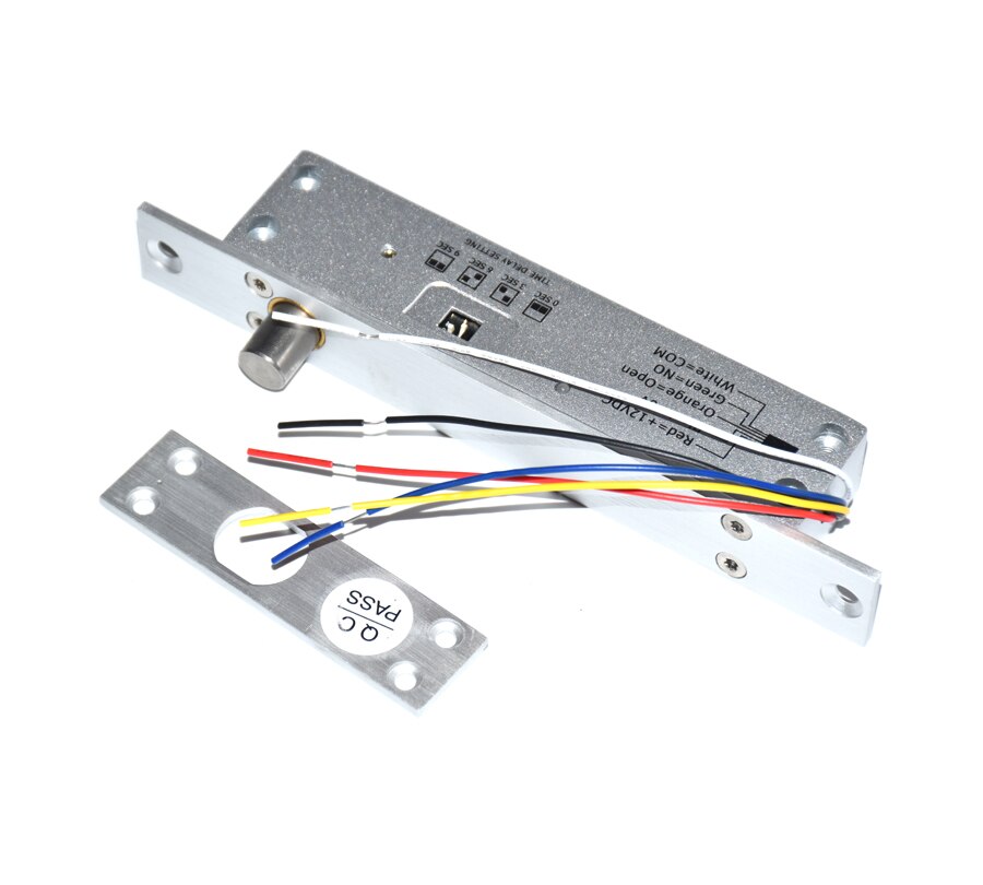 Fail secure fail safe optional Steel DC 12V Electric Bolt Lock Solenoid Electric Door Lock 5 wires feedback lock
