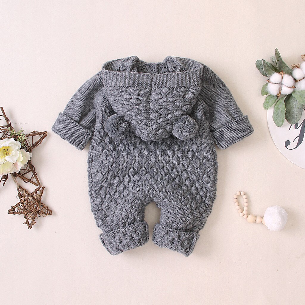 Knit Baby Sweater Winter Infant Newborn Cardigan Sweaters For Toddler Boys Hooded Jackets Button Up Autumn Baby Girls Coat