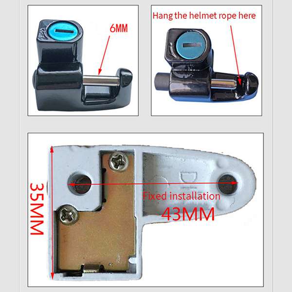 1 zestaw wieszak na kask motocyklowy uniwersalny motocykl i 2 zestaw kluczy