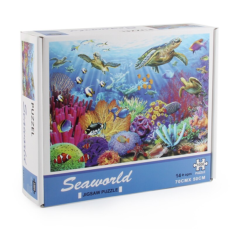 Zeeschildpad Zwemmen 1000 Stuks Puzzel Voor Volwassenen Kids: Default Title