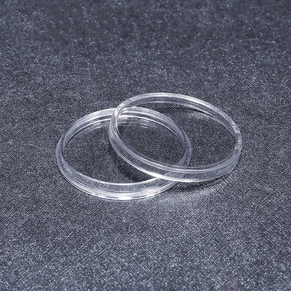 Coin Collection 100 pcs Transparent Coin Storage Box Clear Coin Protector Case 27mm Round Plastic Coin Capsules Containers