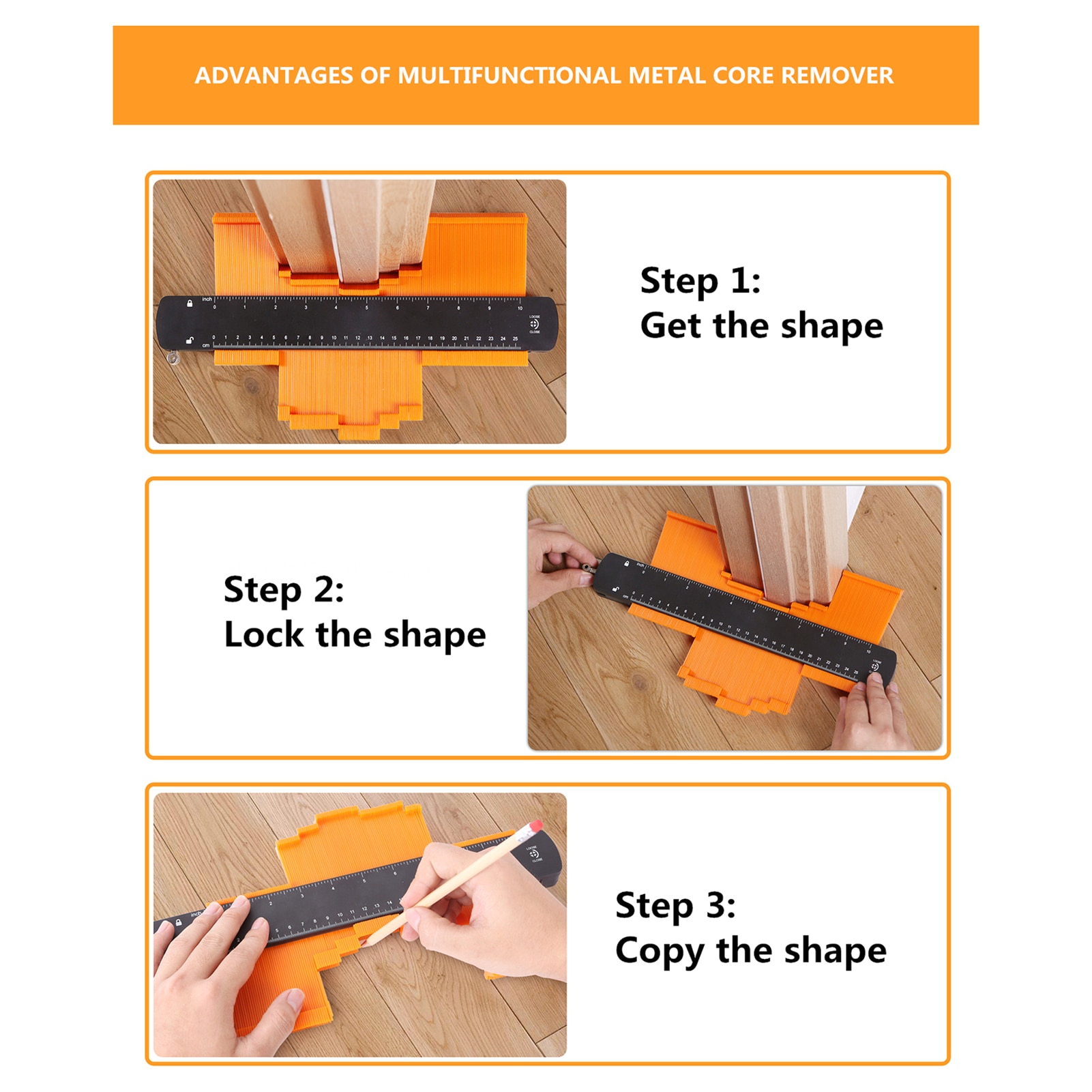 10 Inch Contour Measuring Instrument Shape Replicator Contour Measuring Tool With Lock