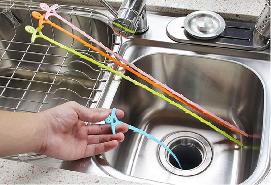 51Cm Keuken Badkamer Wastafel Pijp Haak Drain Cleaner Pijplijn Haar Reiniging Verwijdering Douche Toilet Riool Klomp Longline Plastic Haak