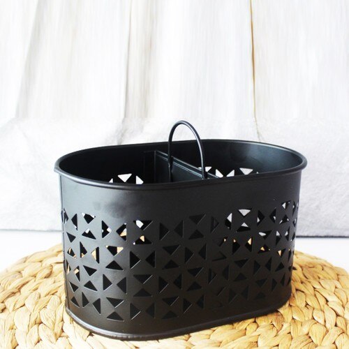 Fast Home Black Metal Division Bench Top The Spoon Holder Potato onion storage storage space saving fruit vegetable food