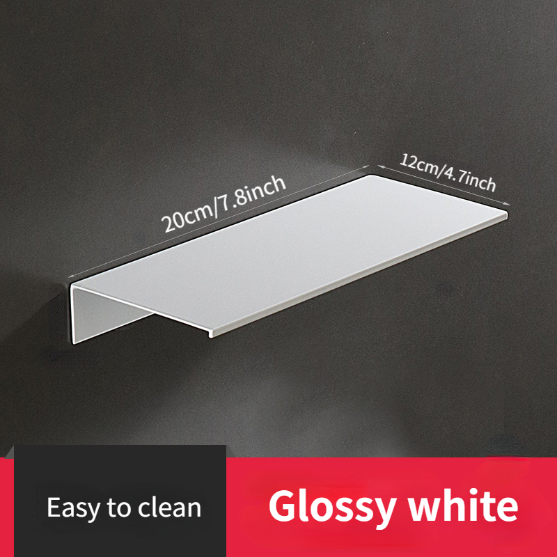 No Drilling Storage Rack Wall Shower Wall Shelf Kitchen White Finish for Modern Bathroom Organizer Home Space-Saving Accessories: green