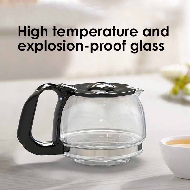 Smart Coffee Machine Electric Coffee Maker Multifunctional American Coffee 4-6 Cups High Temperature Glass Pot Automatic 600W