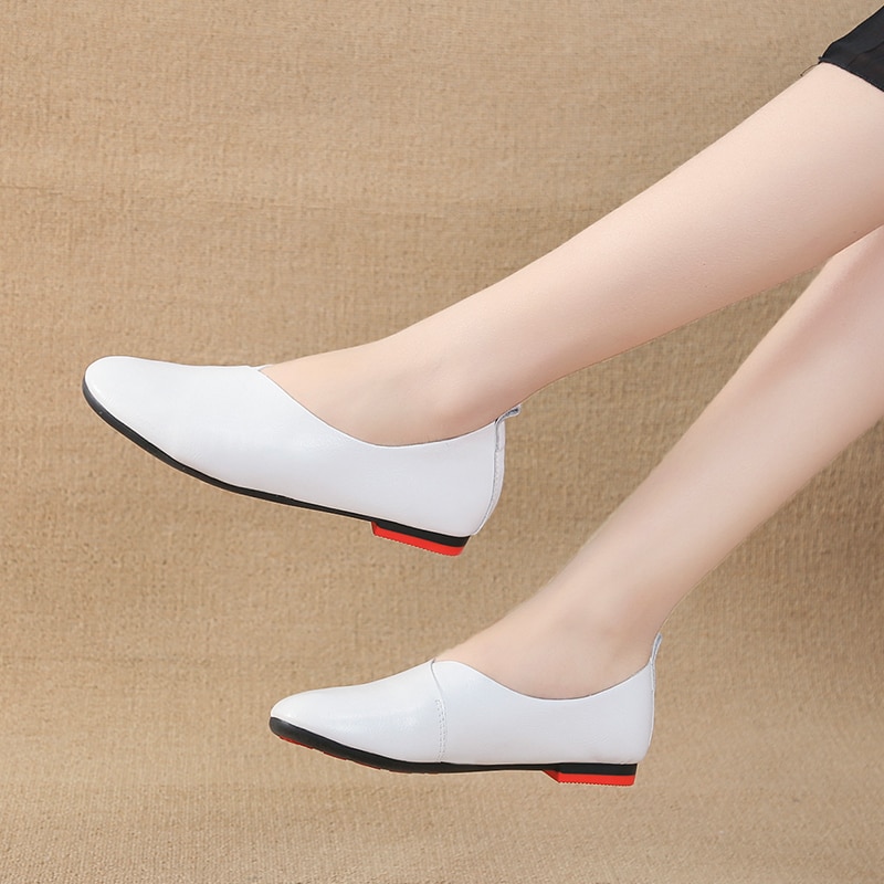 Women Summer Leather Weave Flat Shoes