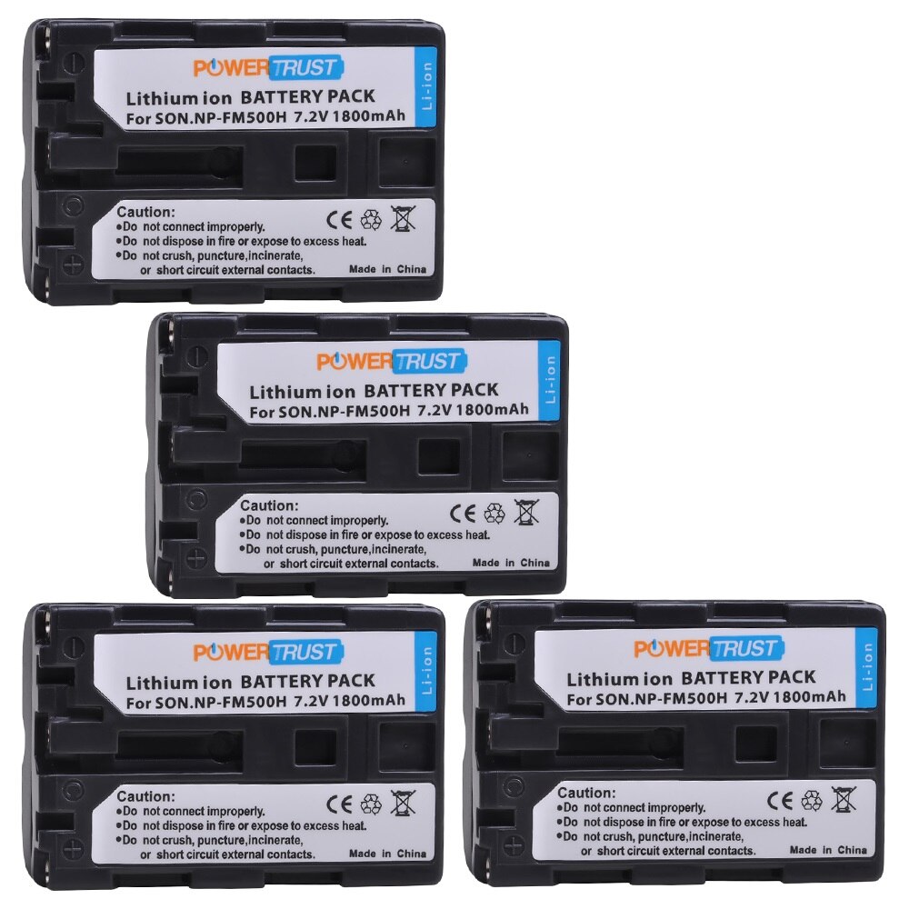 NP-FM500H for Sony Infolithium M Battery and Sony Alpha A900 SLT-A57 A58 A65 A68 SLT-A77 II, 77M2, A99 II, ILCA-99M2 Camera: 4x Battery