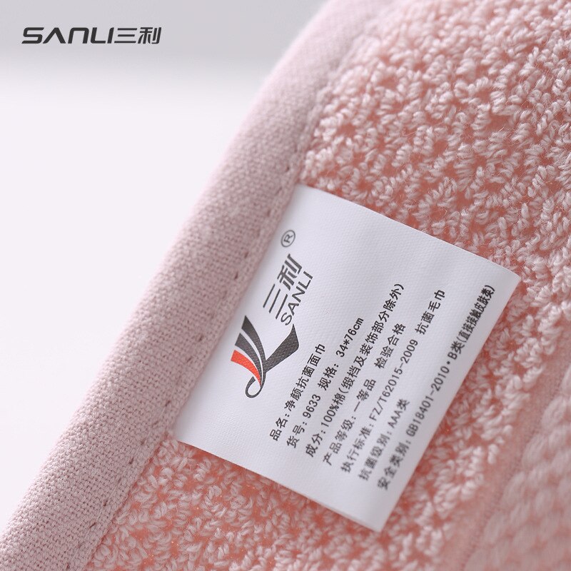 ] sanli handduk antibakteriell hårhandduk 100g bomullshandduk vanlig ansiktshandduk antibakteriell rengöringshandduk