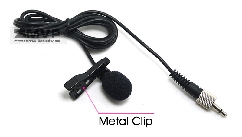 Lavalier Lapel Tie Clip Mic Condenser Microphone For Sennheise Wireless BodyPack Transmitter 3.5 mm Jack Lockable