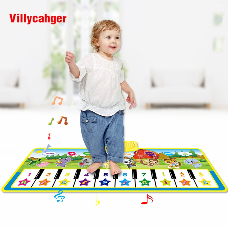 100X36 Cm Dieren Musical Mat Tapijt Met 10 Toetsen Record Functie Dierlijke Geluiden Play Touch Piano Educatief Speelgoed voor Kids