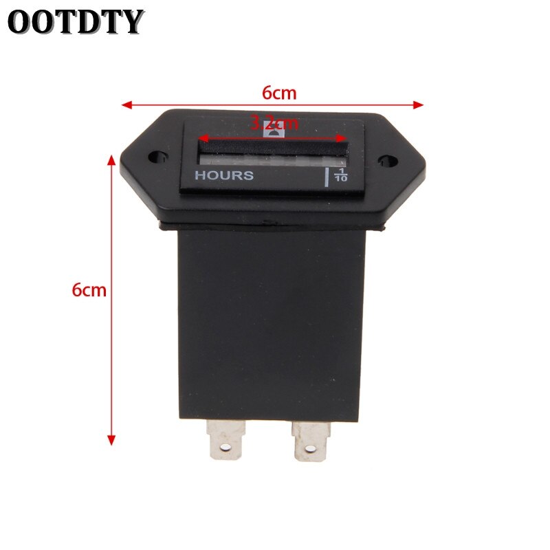 OOTDTY Generator Verzegelde Urenteller Teller Tractor Truck Urenteller Rechthoek DC 10 V-80 V voor Boten Vrachtwagens tractoren Cars