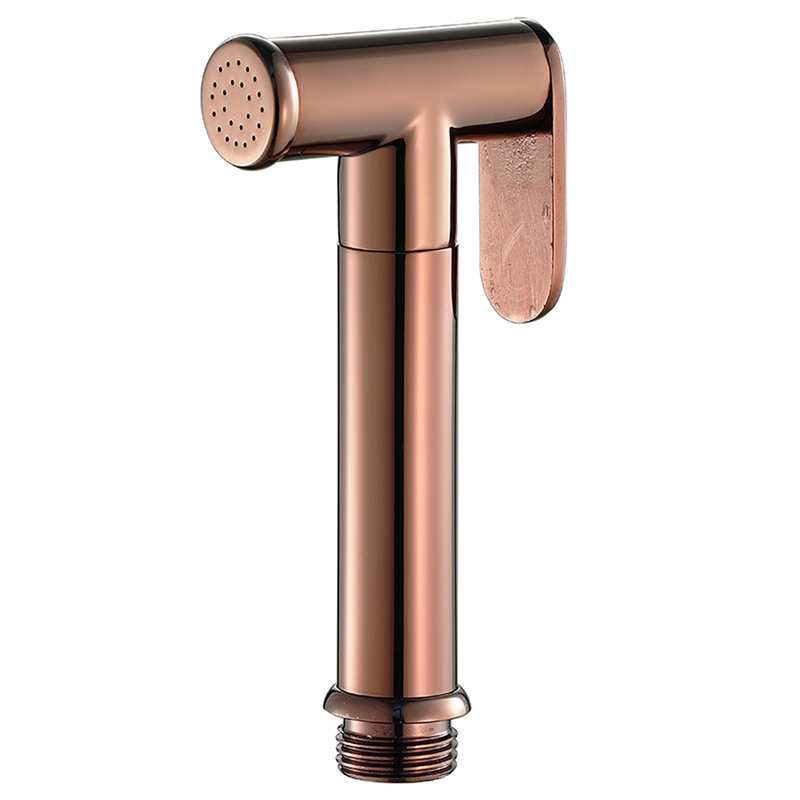 Rose Gold Hand Held Bidet Sprayer Stainless Steel Douche Kit Toilet Bidet Shattaf Copper Valve Jet Set Shower Head: White