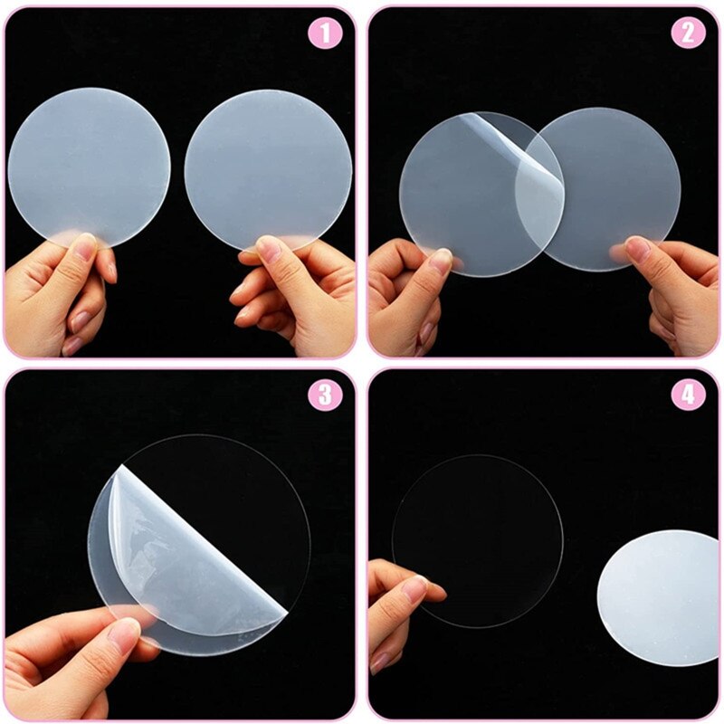 24Pcs/Set 4 In/10cm Acrylic Keychain Blanks Clear Acrylic Circles Disc Ornaments Blanks for DIY Keychain and Craft Projects