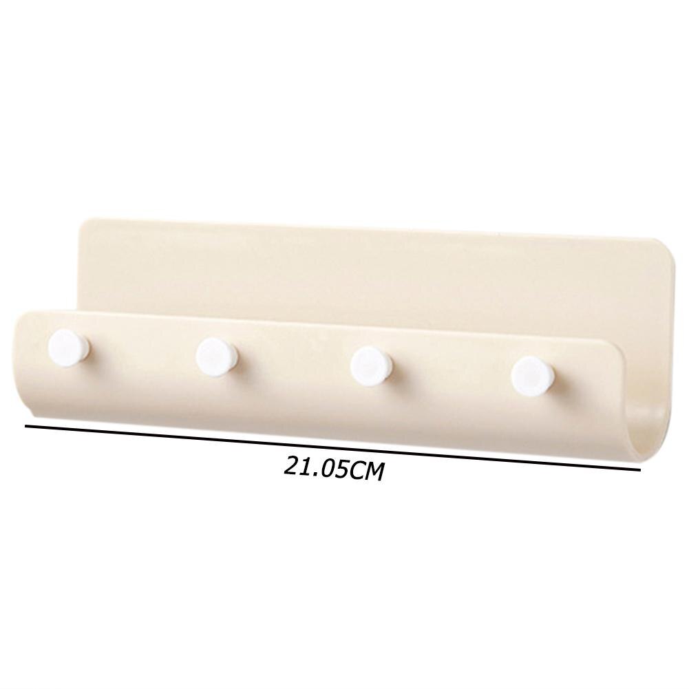 U Shape Multifunction Storage Hook Plastic Key Rack Wall Hanging Shelf Plastic Storage Tools Wall Mounted Key Hanging Key Holder